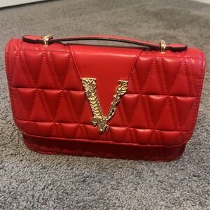 NWOT Red quilted Women's Bag